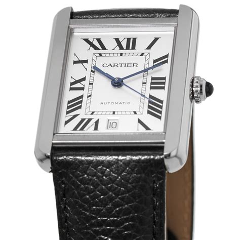 cartier tank wsta0029|cartier leather tank watch.